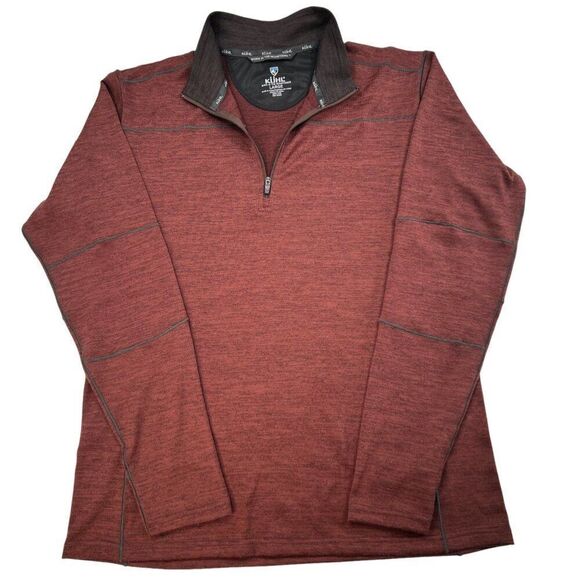 Kühl Men's Quarter-Zip Pullover Sweater Red Size Large - Picture 1 of 6